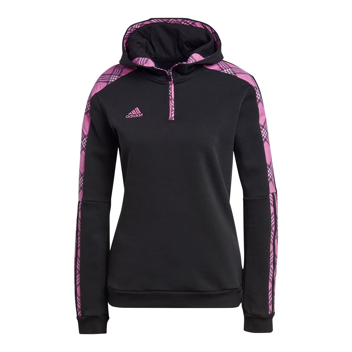 adidas Women's Tiro 21 Quarter Zip Fleece Pullover Hoodie