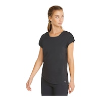 PUMA Women's Studio Foundation T Shirt Front_Angled_Left