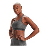 Under Armour Women's Mid Crossback Heather Sports Bra Front_Angled_Left