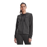 Under Armour Women's Rival Terry Full Zip Hoodie Front_Angled_Left