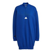 adidas Women's Half Zip Sweat Dress Front_Flat