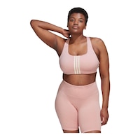 adidas Women's Plus Size Powerimpact Medium Support Bra Front_Flat