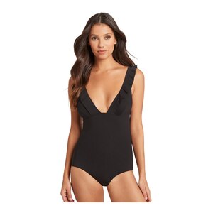 Sea Level Women's Essentials Frill Multi Fit One Piece Swimsuit