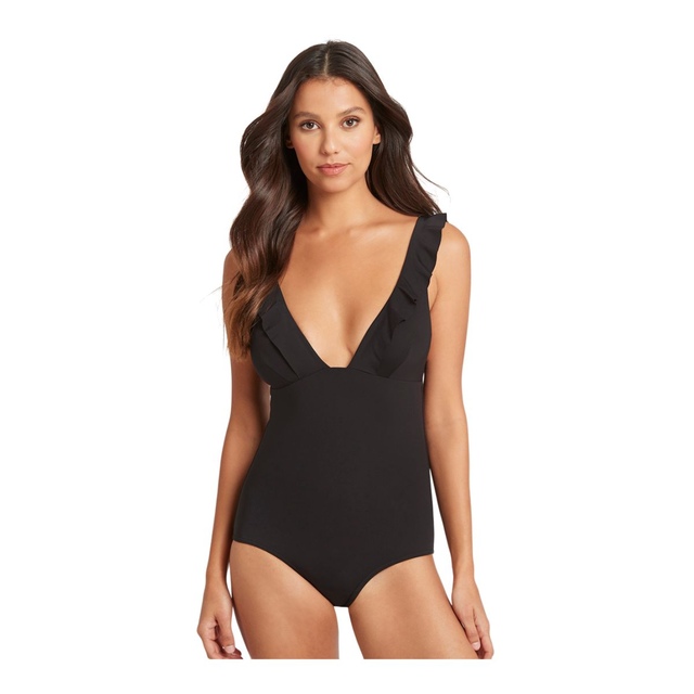 Sea Level Women's Essentials Frill Multi Fit One Piece Swimsuit