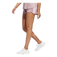 adidas Women's Pacer 3-Stripes Knit Shorts Front_Angled_Left