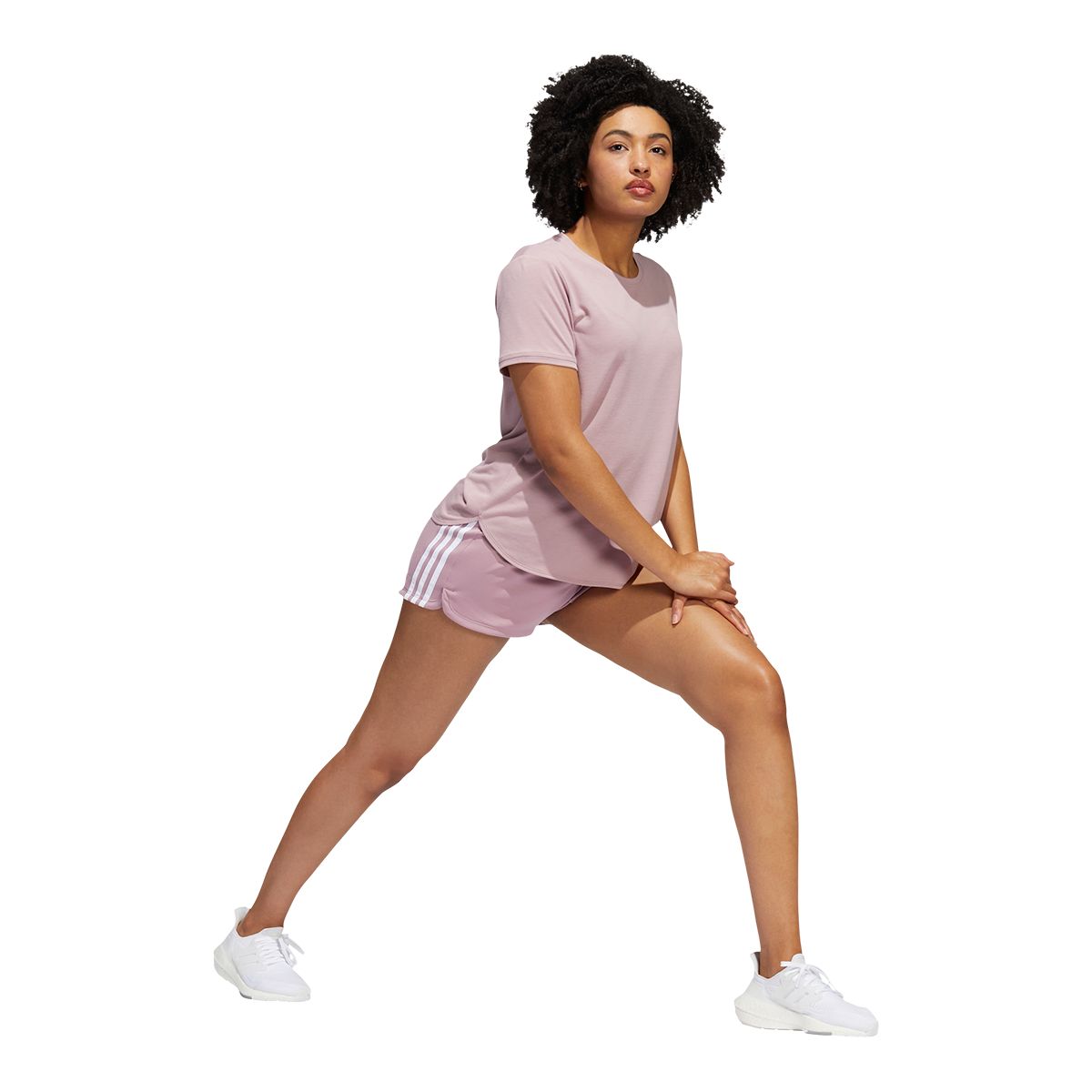 adidas Women's Pacer 3-Stripes Knit Shorts