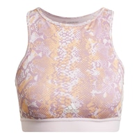 adidas Women's Hyperglam Snake Medium Sports Bra Front_Flat