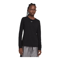 Nike Sportswear Women's Essential LBR Long Sleeve T Shirt Front_Three_Fourths_Angled_Right