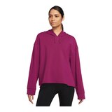 Nike Women's Yoga Pullover Hoodie, French Terry Fleece, Plus Size, Dri-Fit Front_Flat
