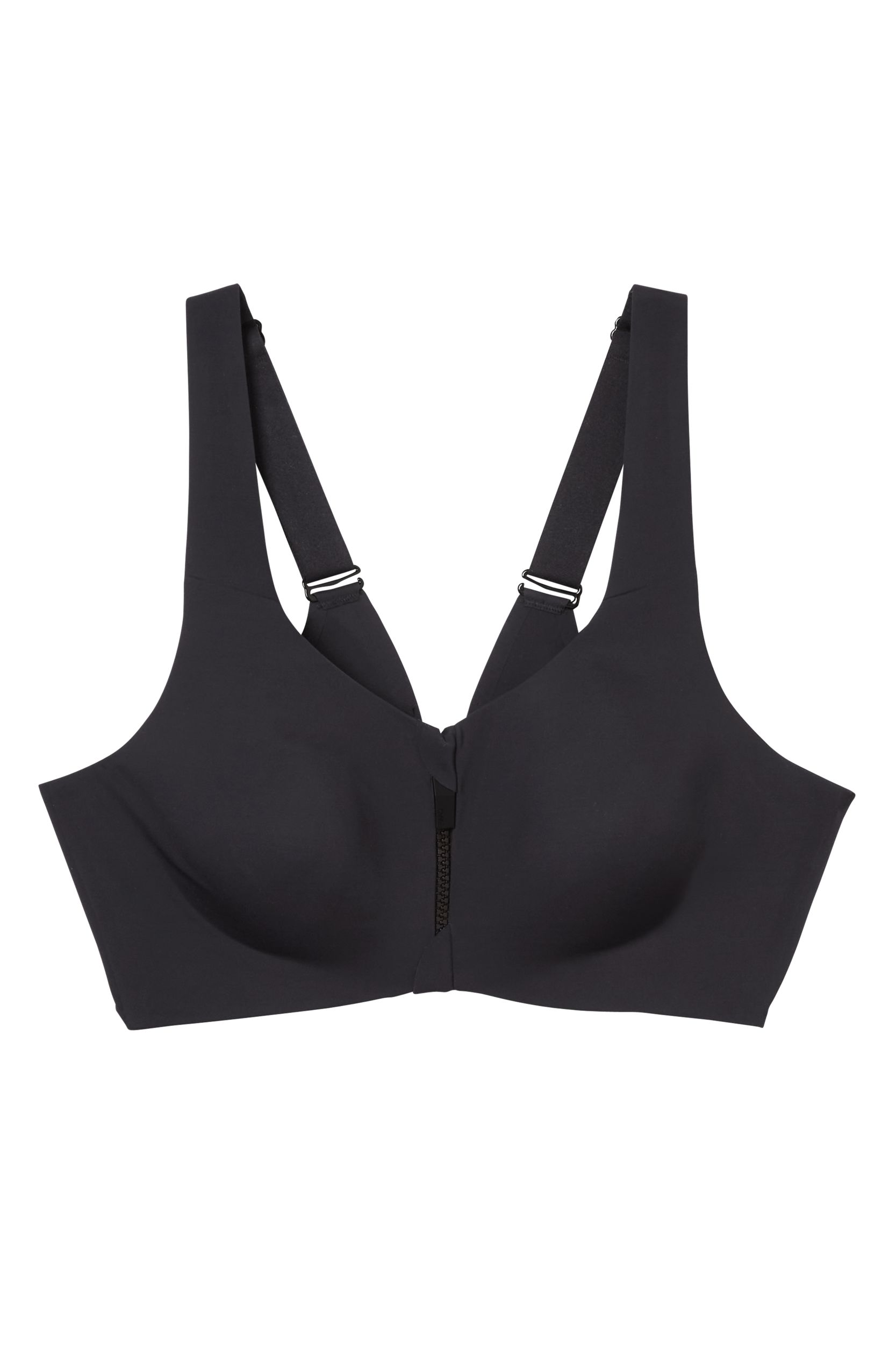 All in Motion Womens High Support Zip Front Sports Bra Size 34c Black for  sale online