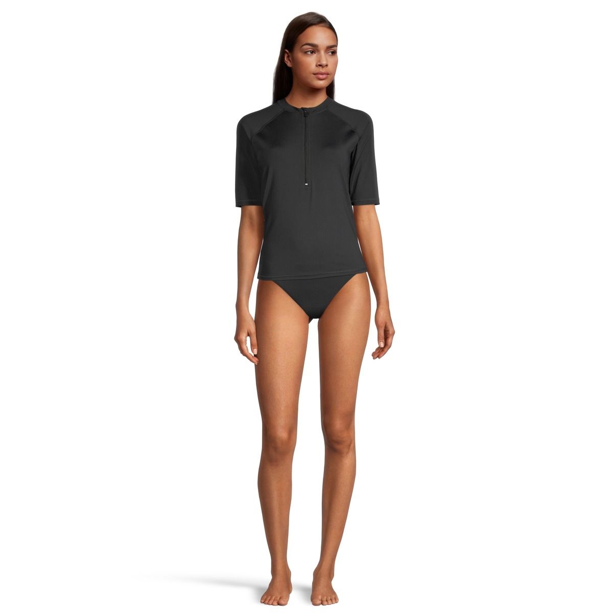 Ripzone Women's SL Half Zip Short Sleeve Rashguard