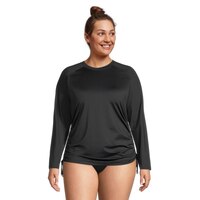Ripzone Women's SL Long Sleeve Ruched Rashguard Front_Flat