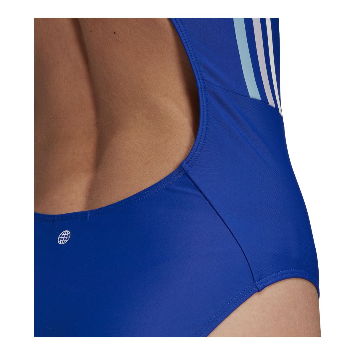 adidas Women's 3-Stripe Mid One Piece Swimsuit