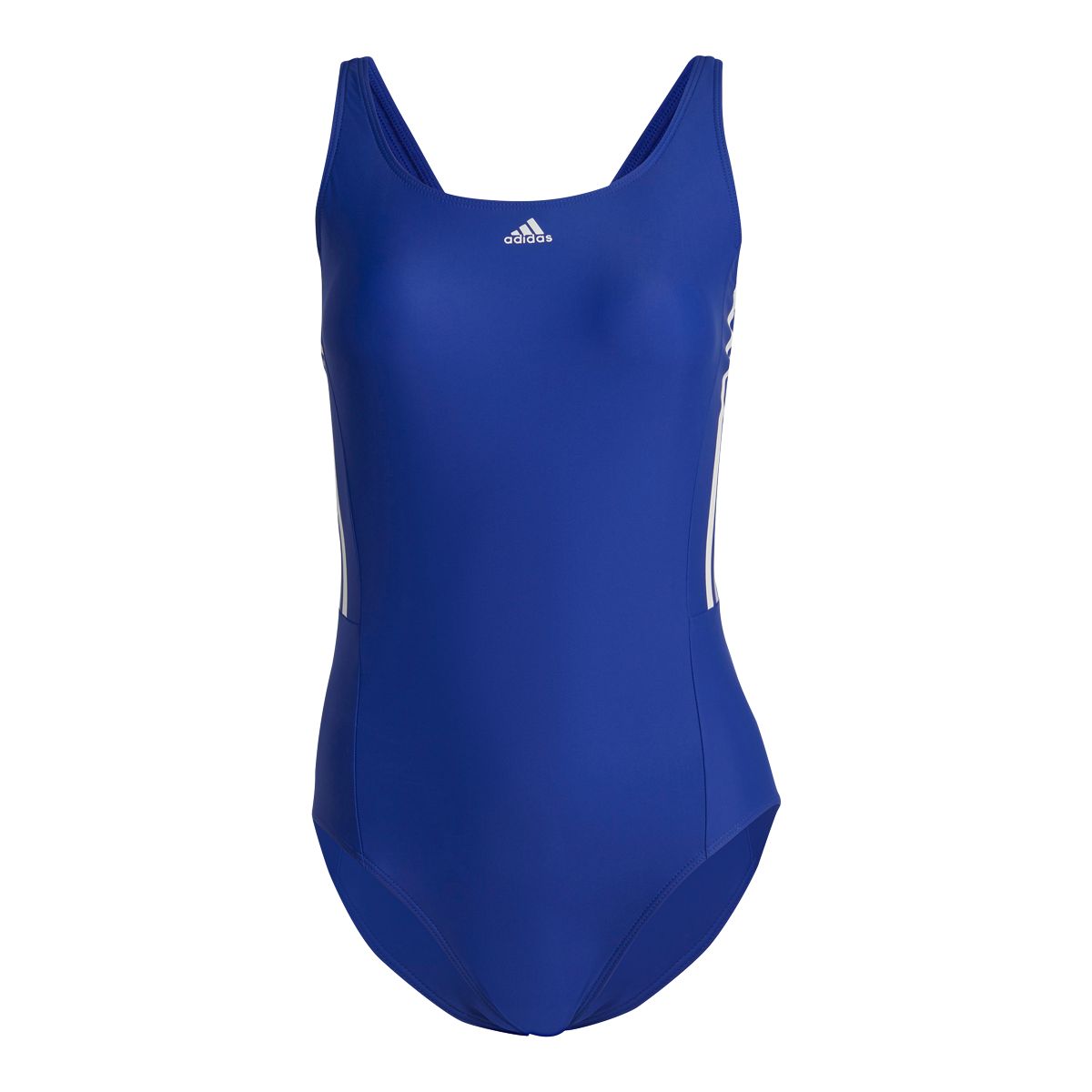 adidas Women's 3-Stripe Mid One Piece Swimsuit