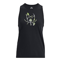 Under Armour Women's Basketball Baseline Graphic Tank Front_Flat