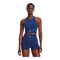 Under Armour Women's Project Rock Meridian Zip PT Tank Front_Flat