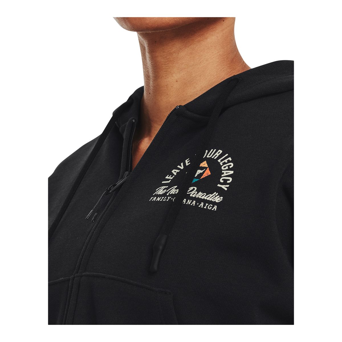 Under Armour Women's Project Rock Heavyweight Terry Full Zip Hoodie