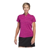 adidas Golf Women's Jaquard Polo T Shirt Front_Flat