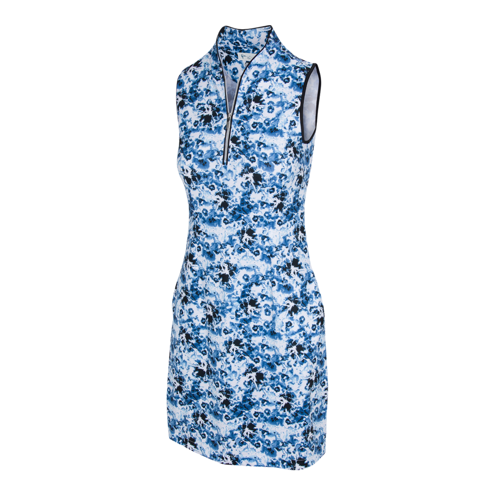 Greg Norman Golf Women's M.p. Print Sleeveless Zip Dress