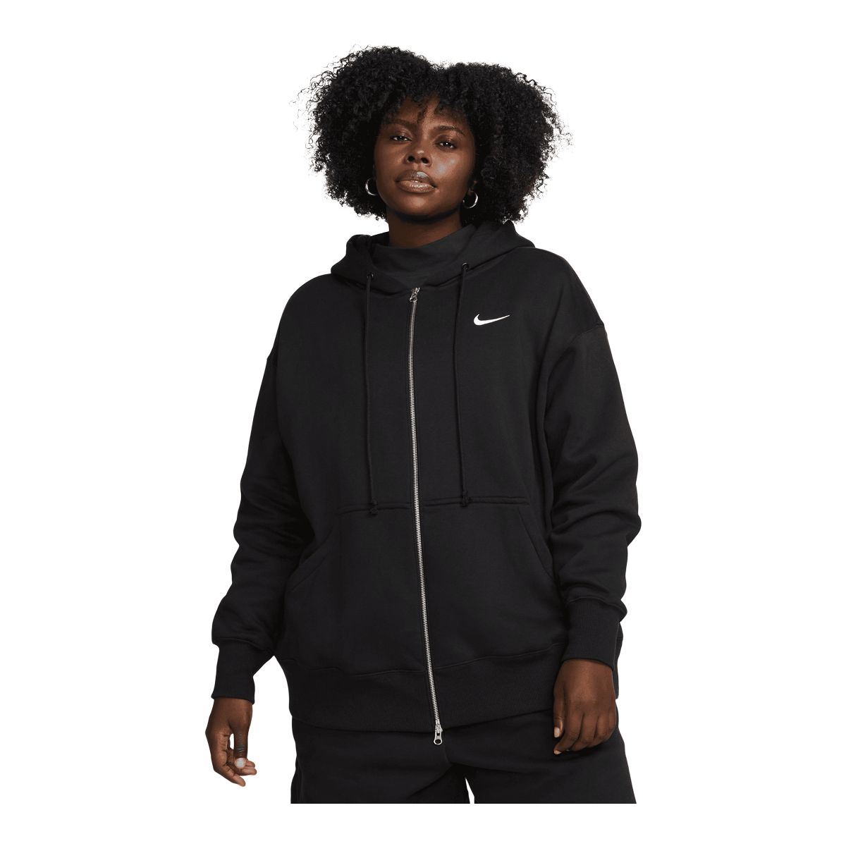 Plus size nike hot sale lace up hoodie