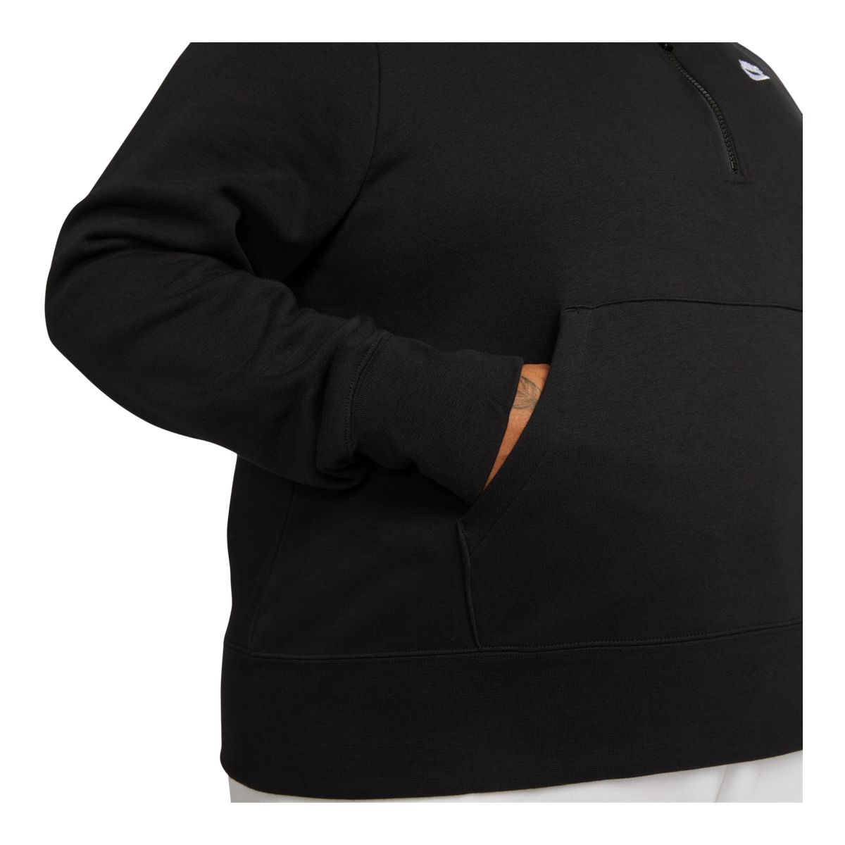 Nike Women's Plus Size Club Fleece Standard 1/4 Zip Long Sleeve Top