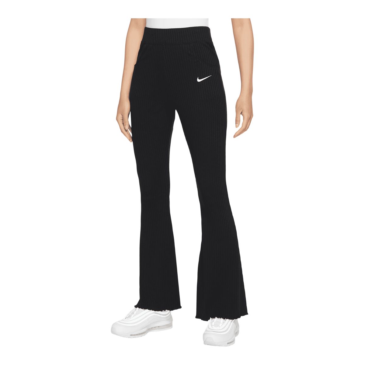 Nike Sportswear FLARE PANT - Tracksuit bottoms - black 
