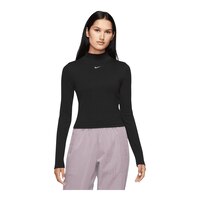 Nike Women's Essential Ribbed Mock Long Sleeve Shirt Front_Flat