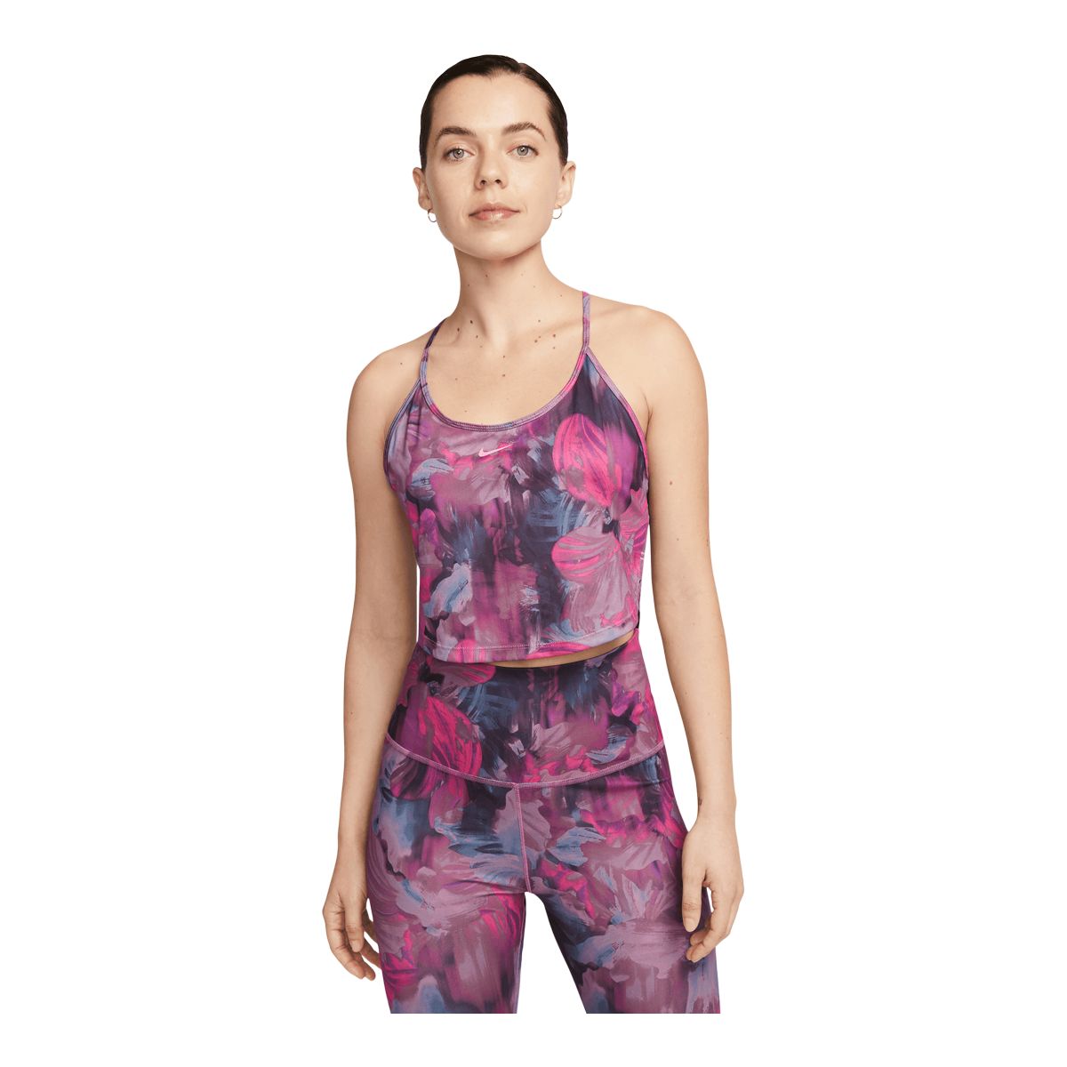 Nike Women's One Dri-FIT Cropped All Over Print Tank