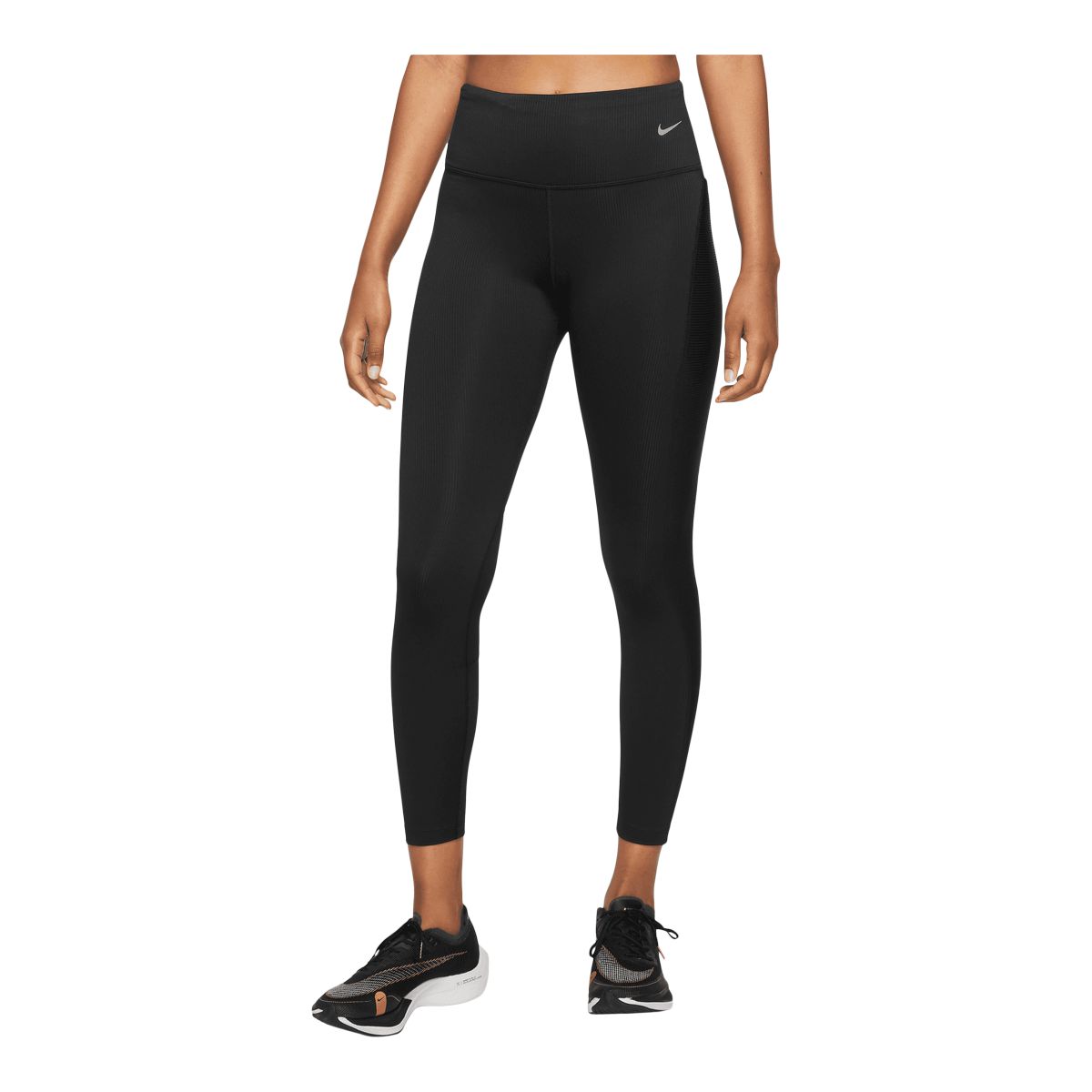 Nike Fast Swoosh 7/8 Women's Running Tights - Black/Cool Grey