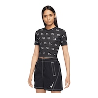 Nike Women's Air Slim Crop T Shirt Front_Angled_Left