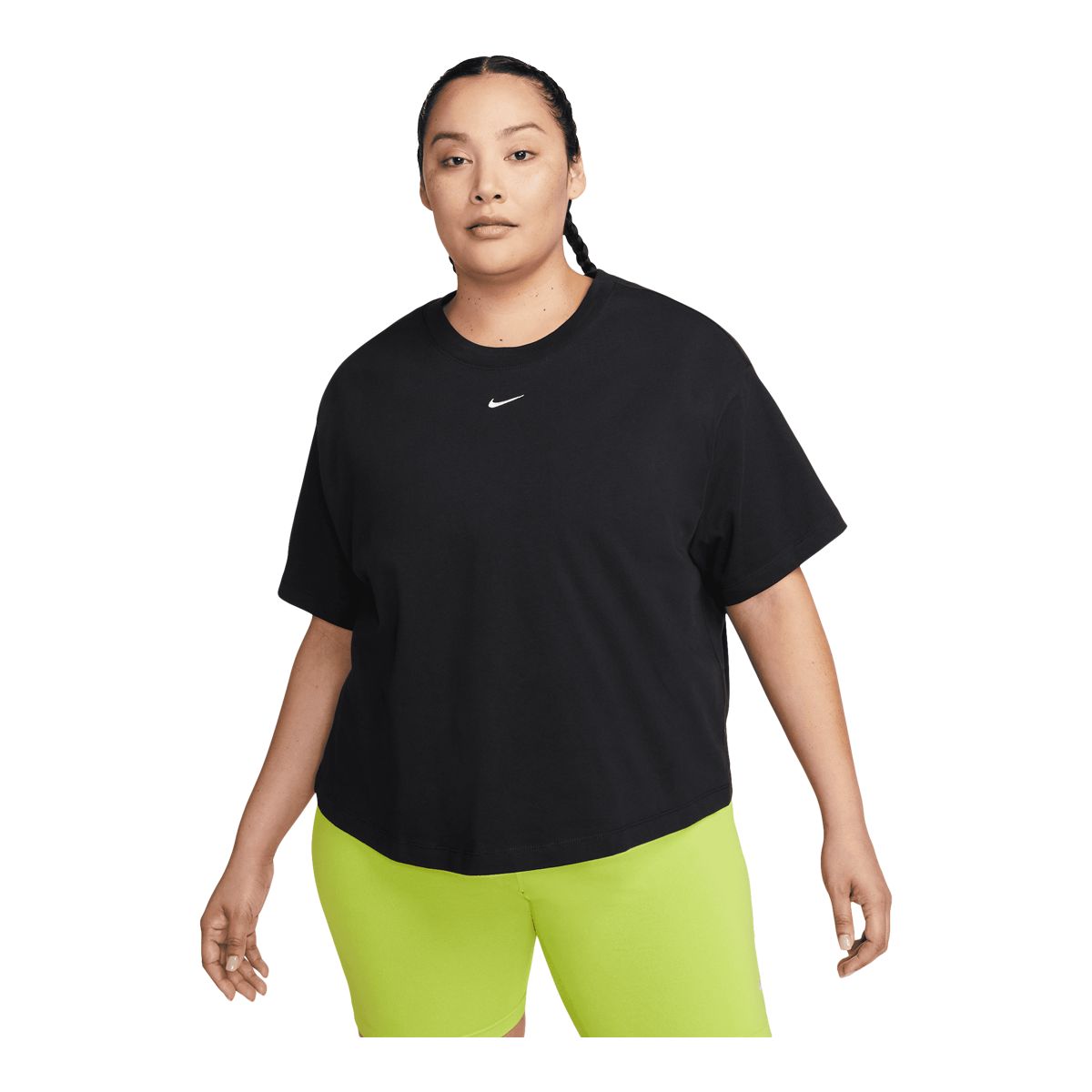 Nike T Shirt Women XL Slim Adult Pink Swoosh Athletic Dri Fit Run
