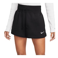 Nike Women's Phoenix Fleece High Rise Shorts Front_Angled_Left
