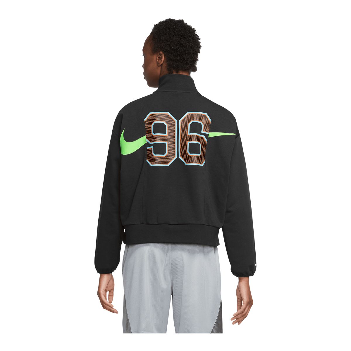 Nike Women's Basketball Swoosh Fly Novelty Quarter Zip Hoodie
