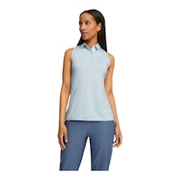 PUMA Women's Mattr Peak Polo Tank Front_Flat