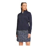 PUMA Women's Cloudspun Heather Full Zip Jacket Front_Three_Fourths_Angled_Left