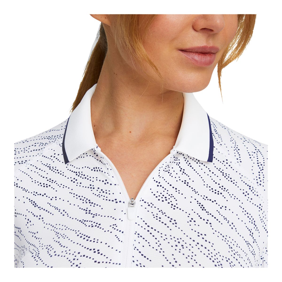 PUMA Women's You-V Whitewater Long Sleeve Polo Shirt