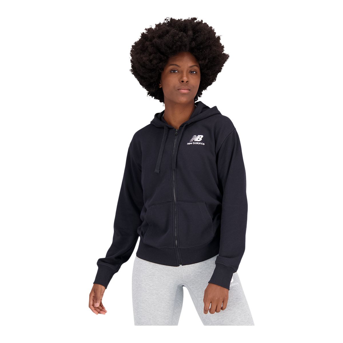 New Balance Women's Essentials Full Zip Stacked Logo Jacket | SportChek