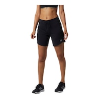 New Balance Women's Run Impact 7 Inch Shorts Front_Angled_Left