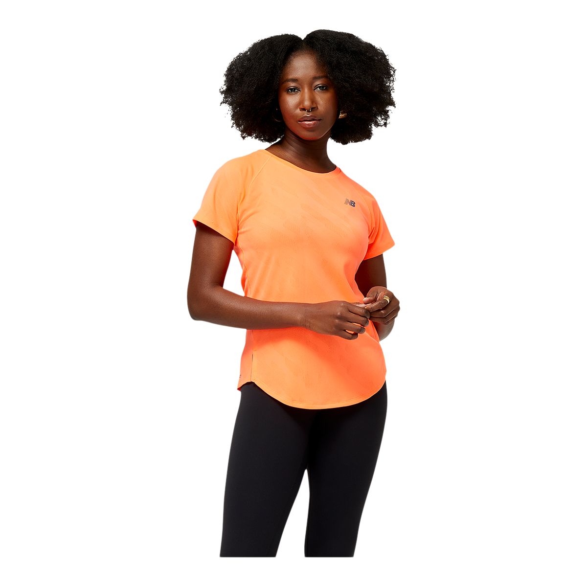 New Balance Women's Run Q Speed Jacquard Running T Shirt  Quick-Dry