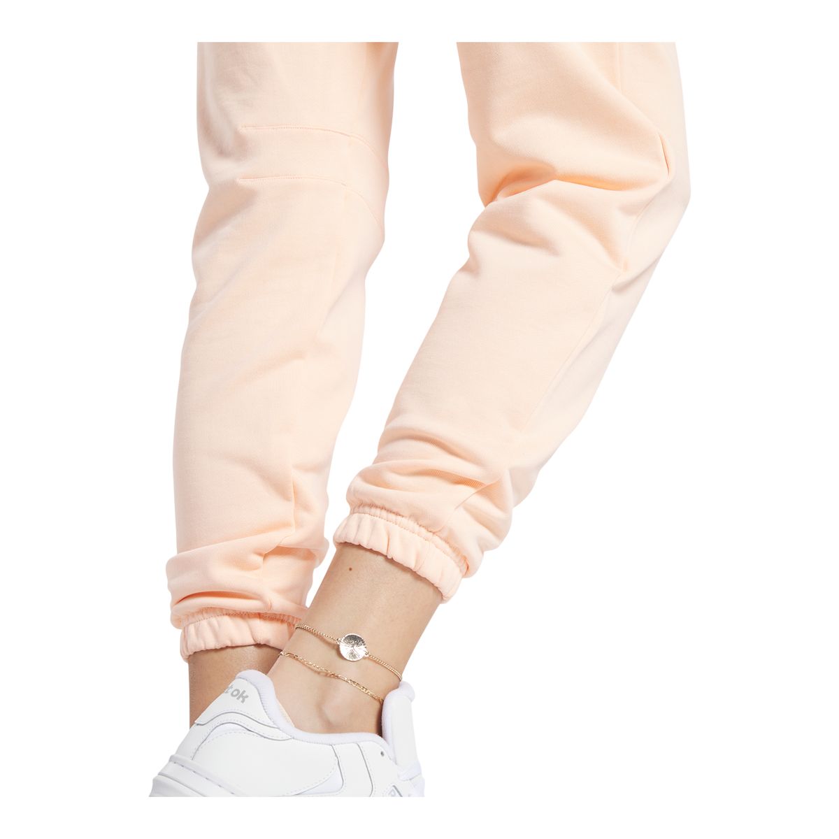 Reebok Classic cotton trousers women's creamy color