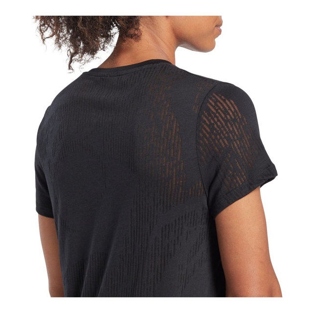 Women's Sleeveless T-shirt Reebok Burnout Black