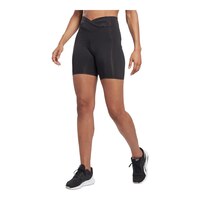 Reebok Women's Workout Basic Bike Shorts Front_Three_Fourths_Angled_Left
