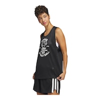 adidas Women's Basketball Select Jersey Tank Front_Angled_Left