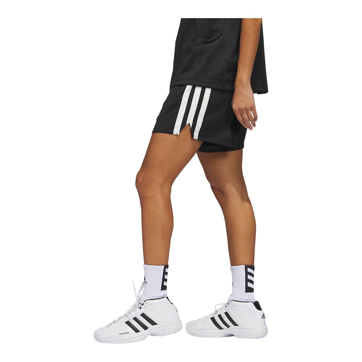 adidas Women's Basketball Select 3-Stripe Shorts