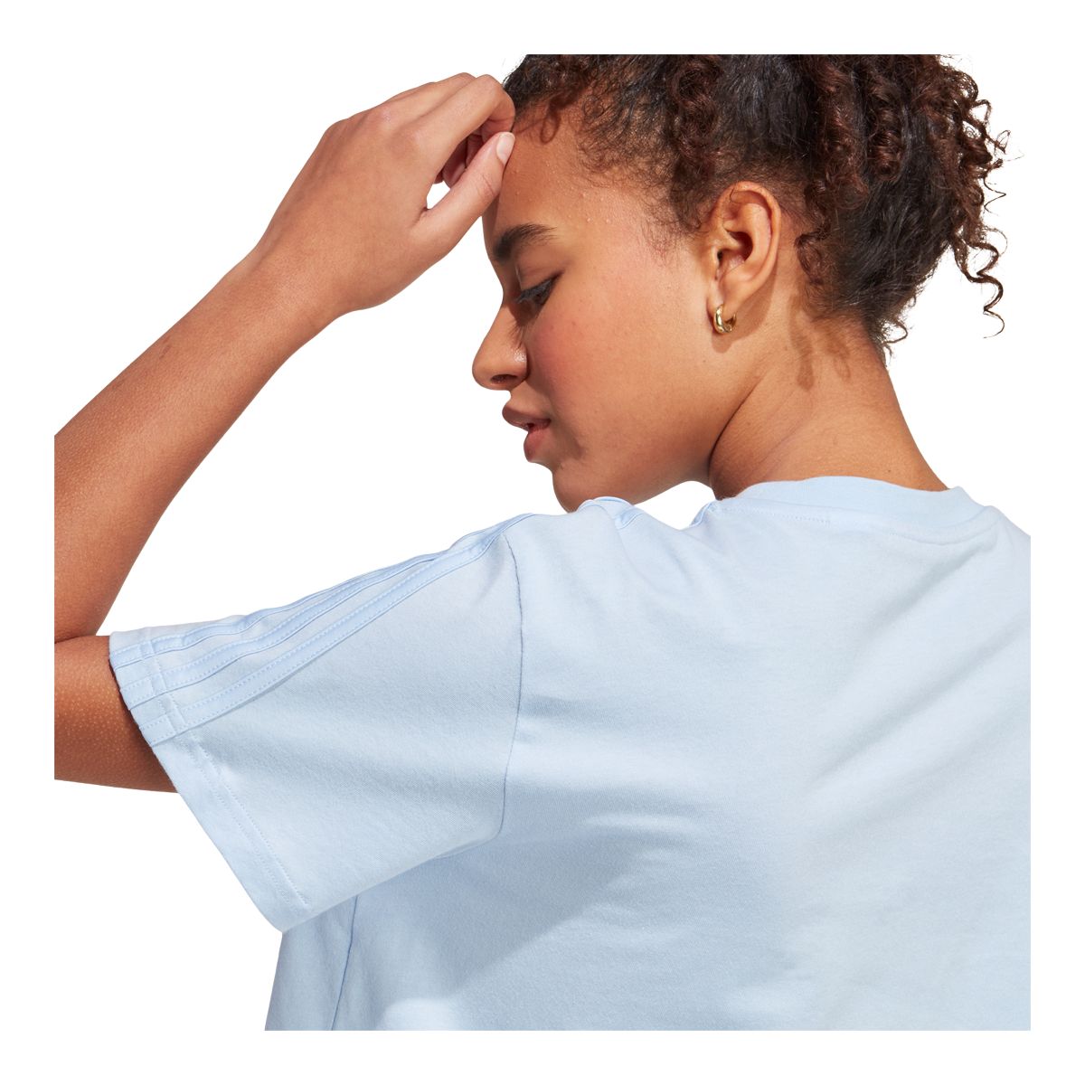 adidas Women's Sportswear 3-Stripes Cotton Jersey Crop T Shirt