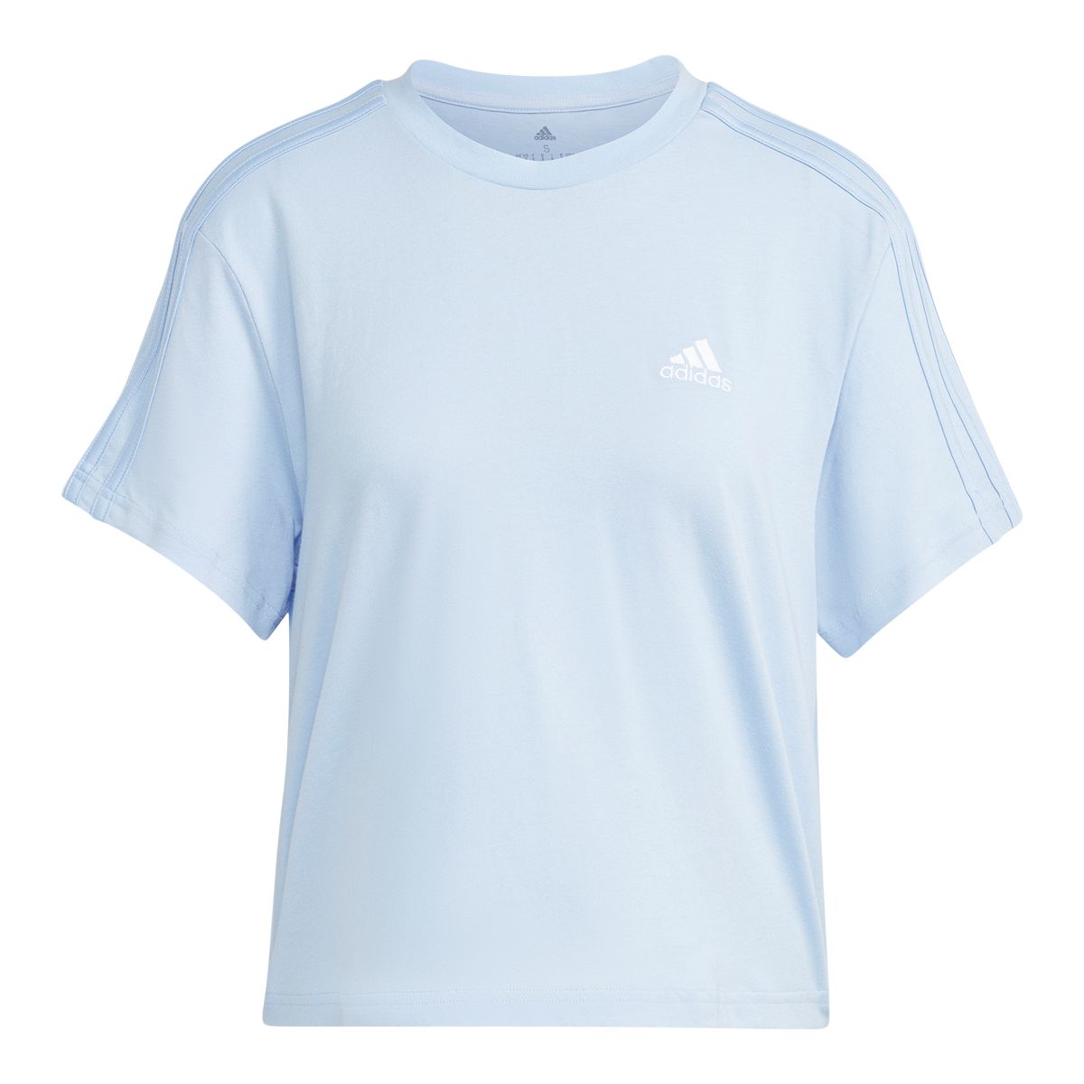 adidas Women's Sportswear 3-Stripes Cotton Jersey Crop T Shirt