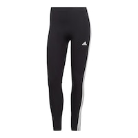 adidas Women's 3-Stripe High Waist Leg Tights Front_Three_Fourths_Angled_Left