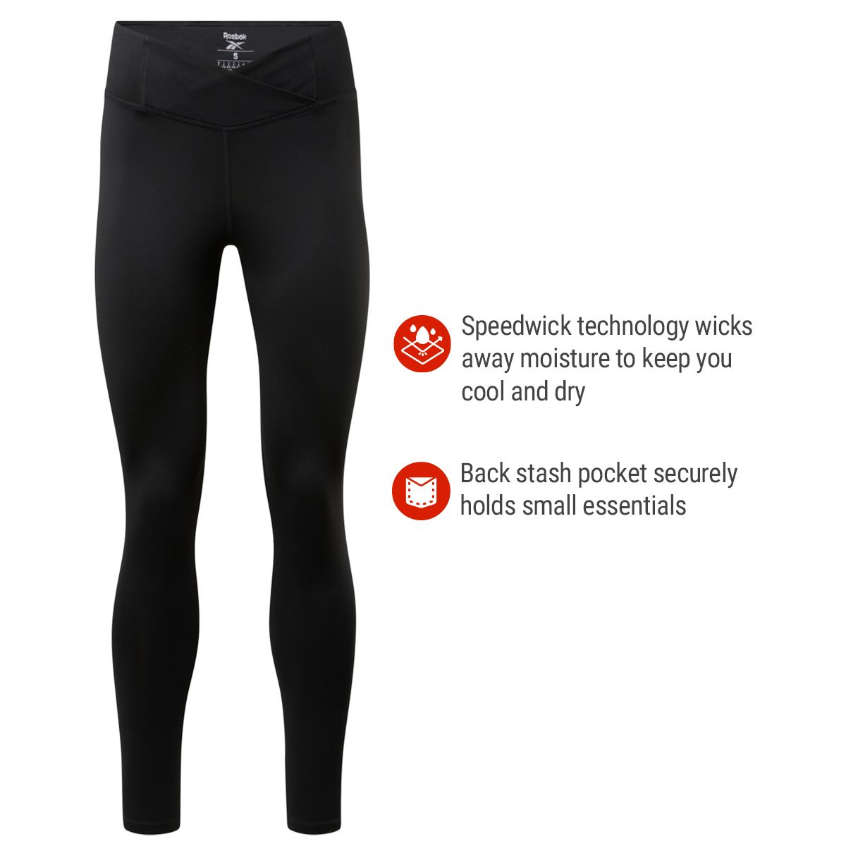 Reebok Women's Workout Basic 25 Inch High Rise Tights