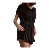 Everyday Sunday Women's Cover Up V Neck Tunic Front_Three_Fourths_Angled_Right