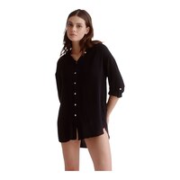 Everyday Sunday Women's Retro Cruise Cover Up Shirt Front_Three_Fourths_Angled_Left